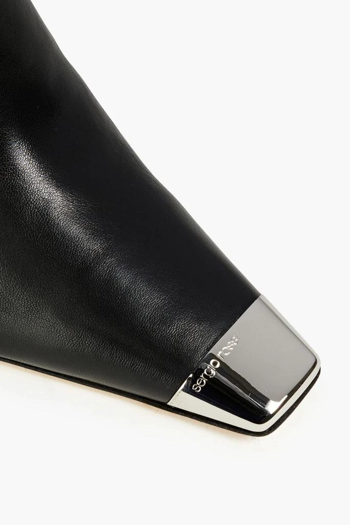商品Sergio Rossi|Logo-embellished leather mules,价格¥2933,第4张图片详细描述