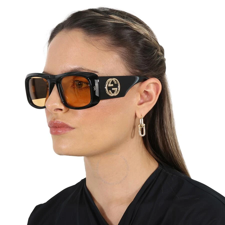 商品Gucci|Yellow Square Unisex Sunglasses GG1251S 001,价格¥2157,第2张图片详细描述