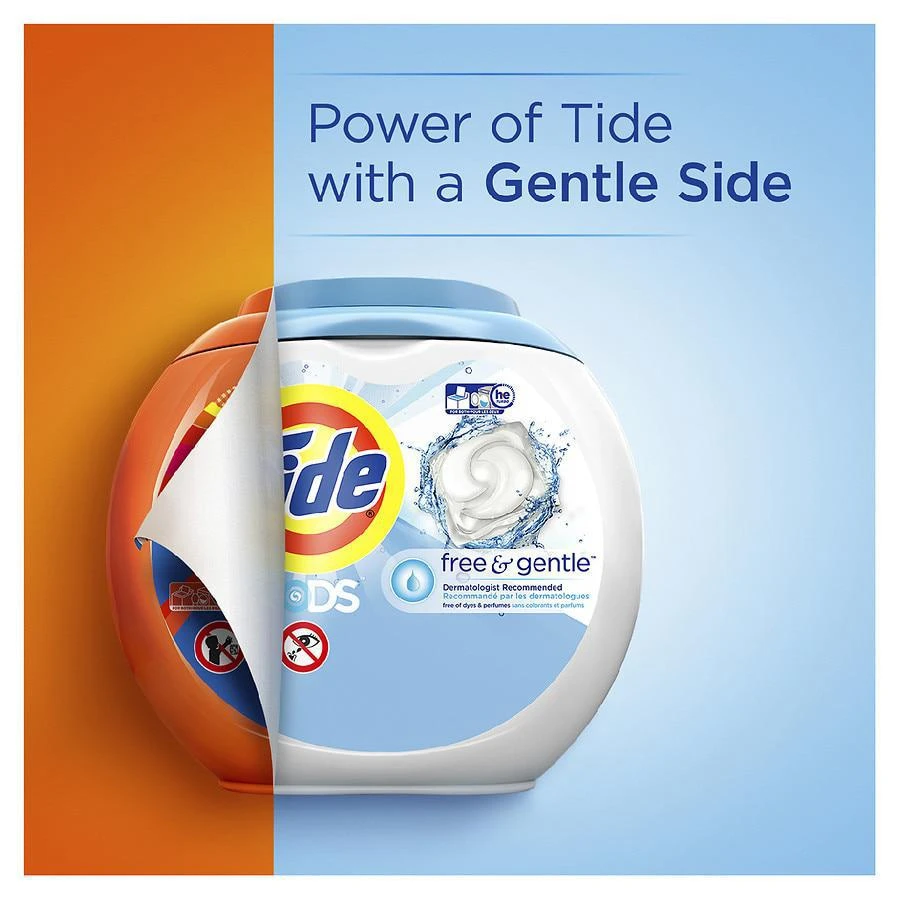 PODS Free & Gentle Laundry Detergent Soap Pacs No scent 商品