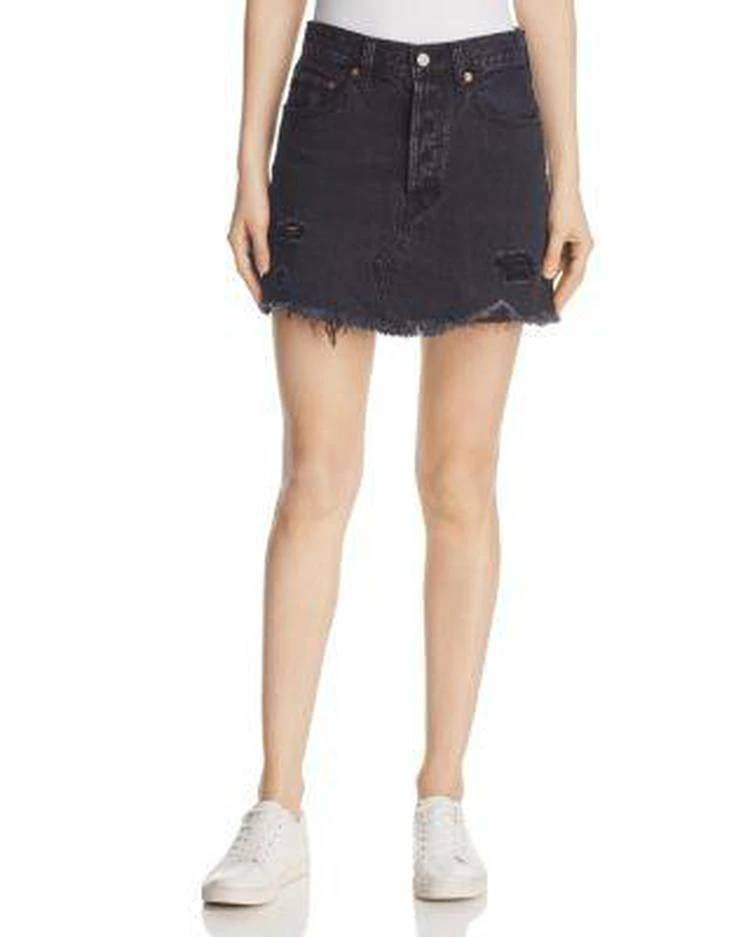 商品Levi's|牛仔迷你裙 Deconstructed Denim Mini Skirt in Gimme Danger,价格¥713,第1张图片