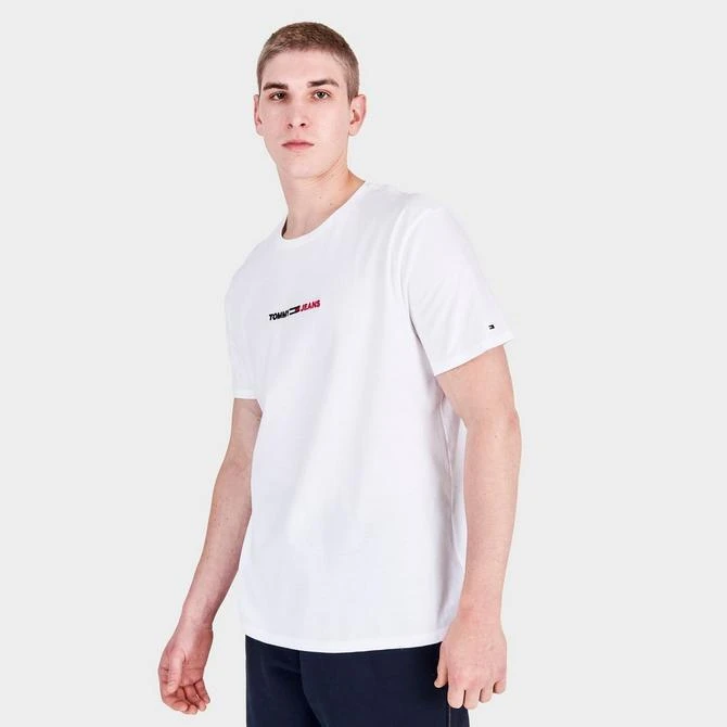 商品Tommy Hilfiger|Men's Tommy Jeans Linear Logo Short-Sleeve T-Shirt,价格¥295,第3张图片详细描述