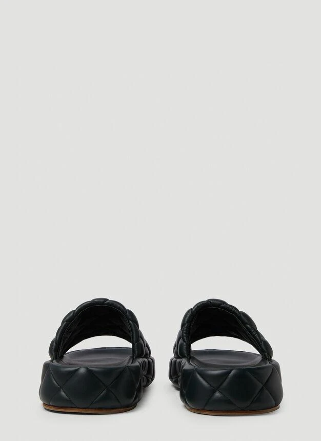 商品Bottega Veneta|Padded Platform Slides in Dark Green,价格¥9965,第4张图片详细描述