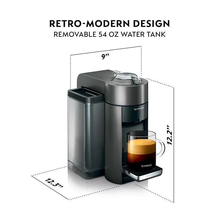 商品Nespresso|Vertuo Coffee & Espresso Maker by De'Longhi with Aeroccino Milk Frother,价格¥2008,第3张图片详细描述