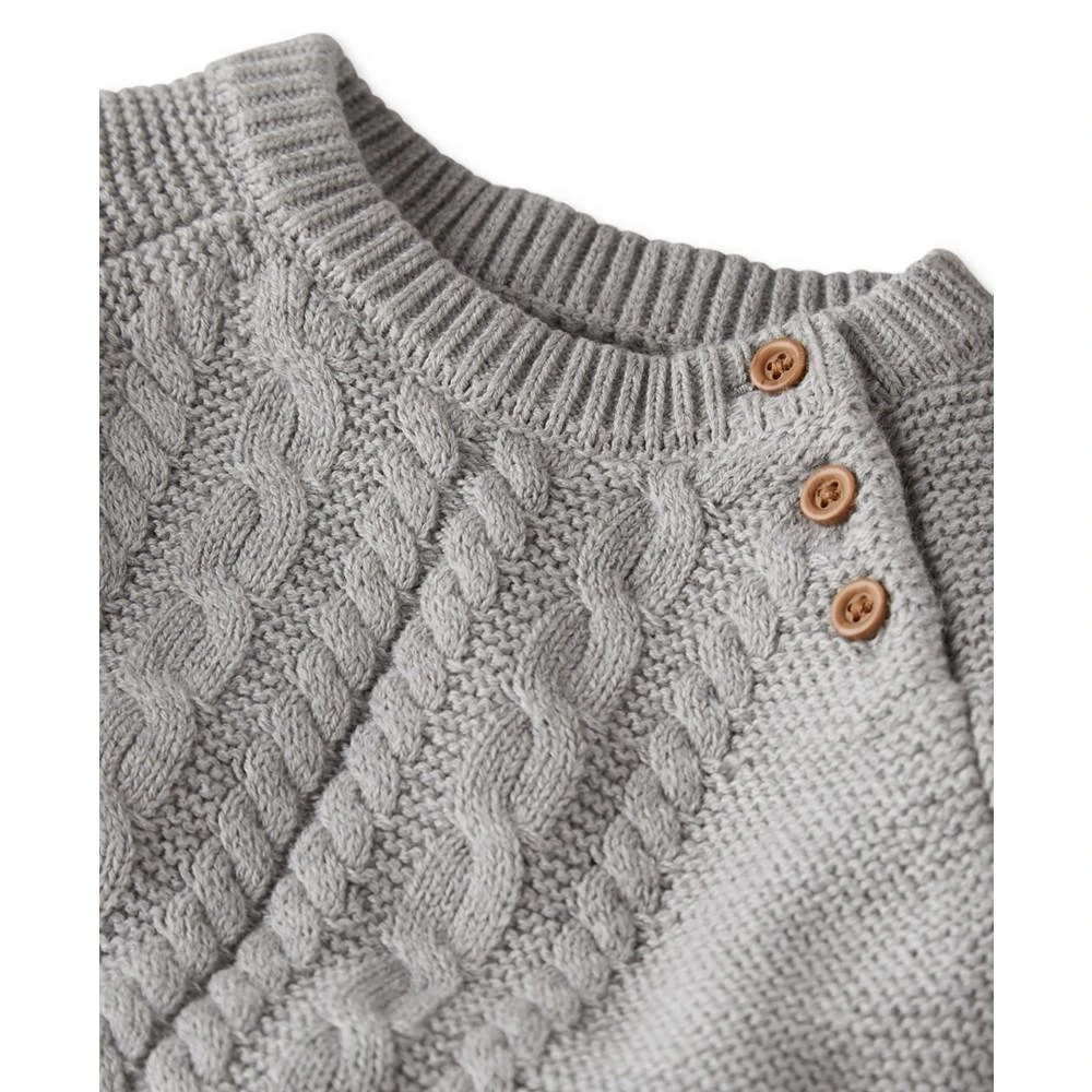 商品Carter's|Baby Boys and Baby Girls Organic Cable-Knit Sweater and Pants, 2 Piece Set,价格¥256,第3张图片详细描述