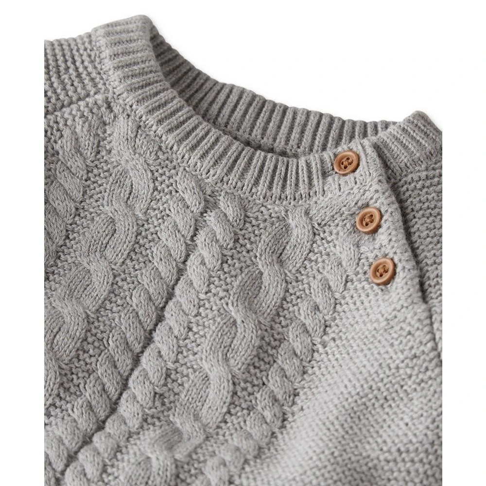 商品Carter's|Baby Boys and Baby Girls Organic Cable-Knit Sweater and Pants, 2 Piece Set,价格¥266,第3张图片详细描述