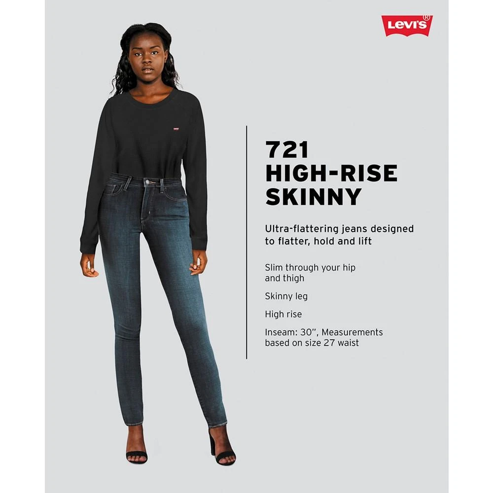 商品Levi's|Women's 721 High-Rise Stretch Skinny Jeans,价格¥300-¥313,第4张图片详细描述