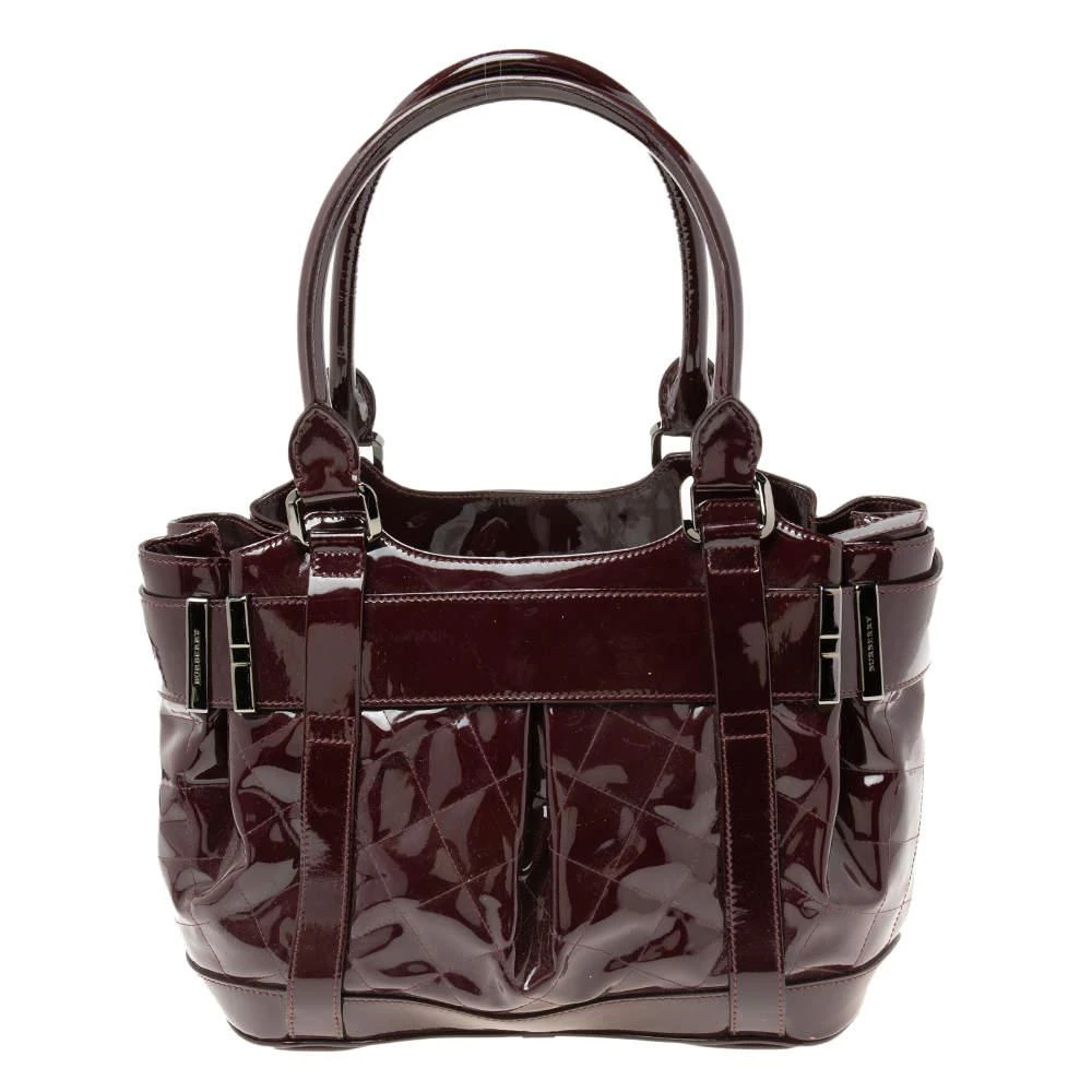 商品[二手商品] Burberry|Burberry Dark Burgundy Patent Leather Healy Tote,价格¥1260,第4张图片详细描述