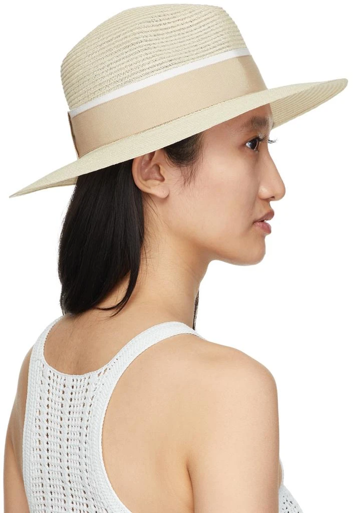 商品MAISON MICHEL|Beige Hemp Henrietta Fedora,价格¥2514,第3张图片详细描述