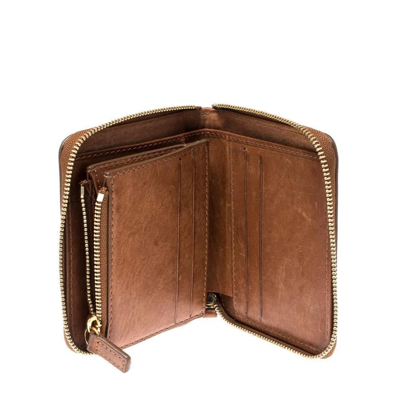 商品[二手商品] Celine|Celine Brown/Grey Canvas and Leather Macadam Compact Wallet,价格¥1346,第3张图片详细描述