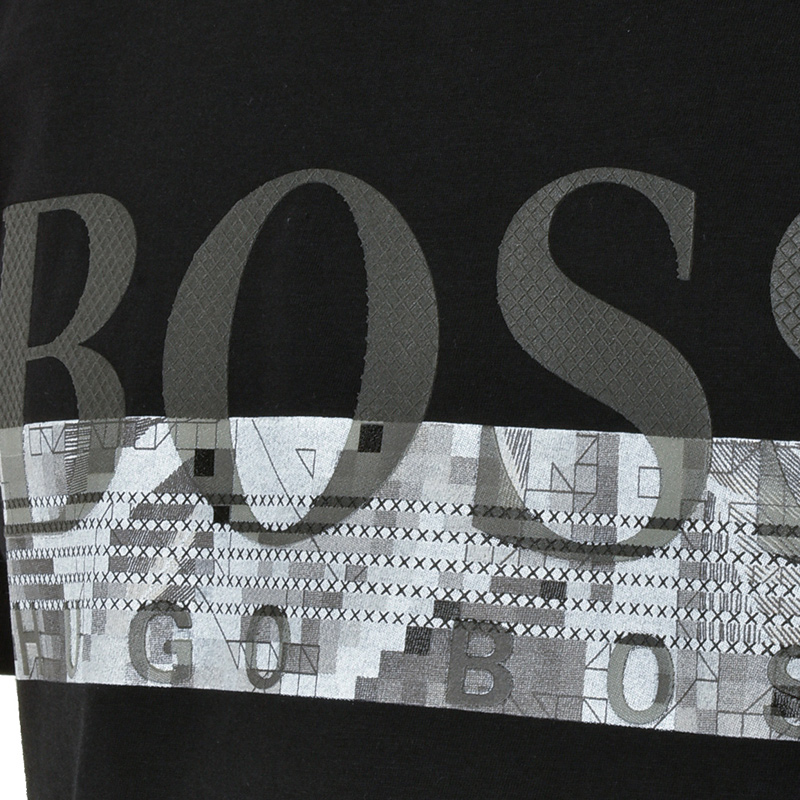 Hugo Boss 雨果博斯 男士纯棉logo短袖T恤 TEE6-181-6415-001商品第2张图片规格展示