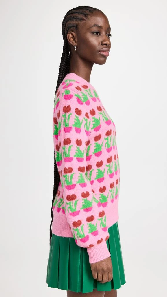 商品Kitri|KITRI Joelle Pink Flower Pot Sweater,价格¥1005,第4张图片详细描述