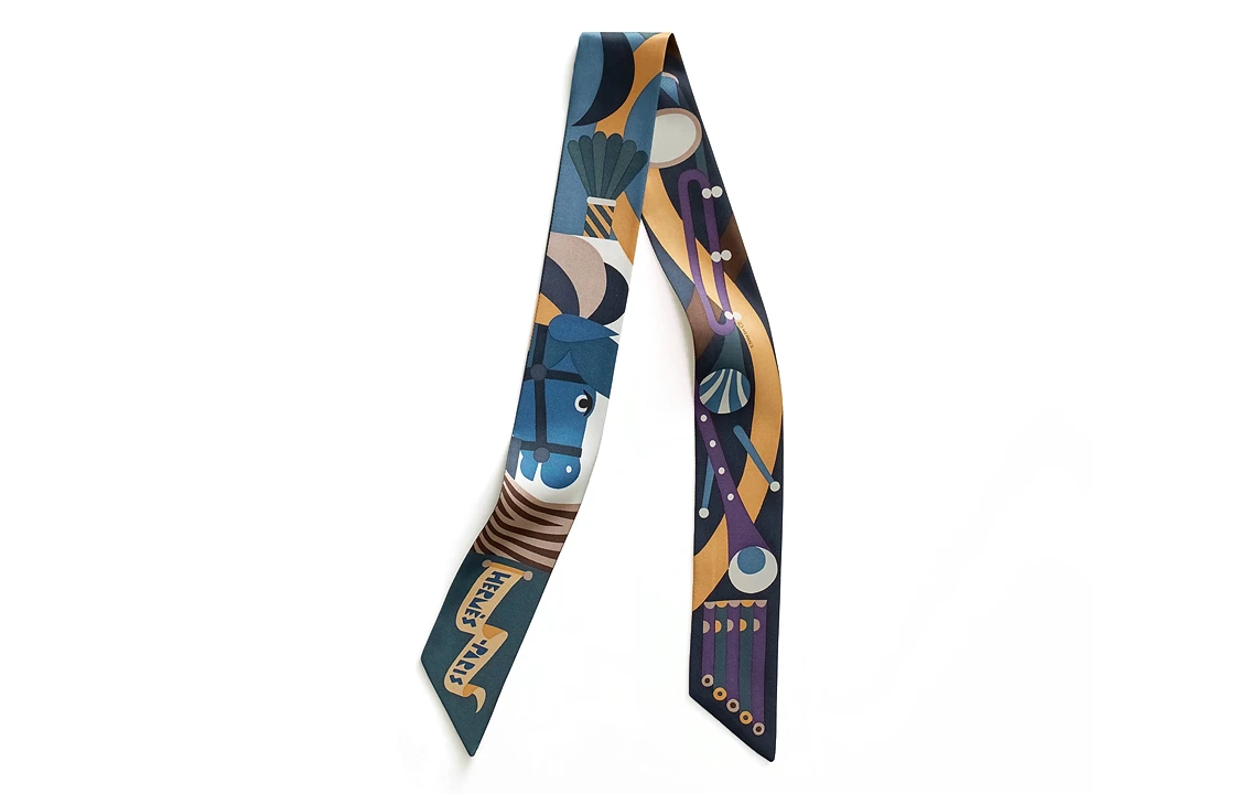 商品[国内直发] Hermes|爱马仕 “盛大游行”Twilly 丝巾 男女同款情侣款 多色,价格¥1699,第1张图片