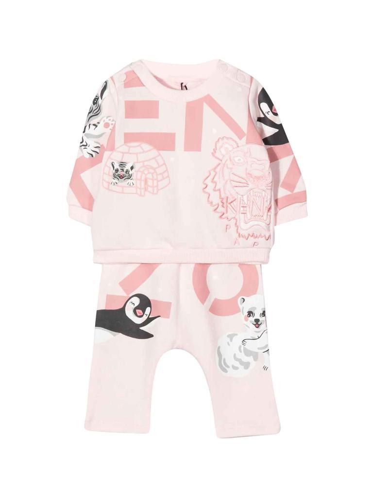 商品Kenzo|Kenzo Kids Pink Jumpsuit Baby Unisex,价格¥1098,第1张图片