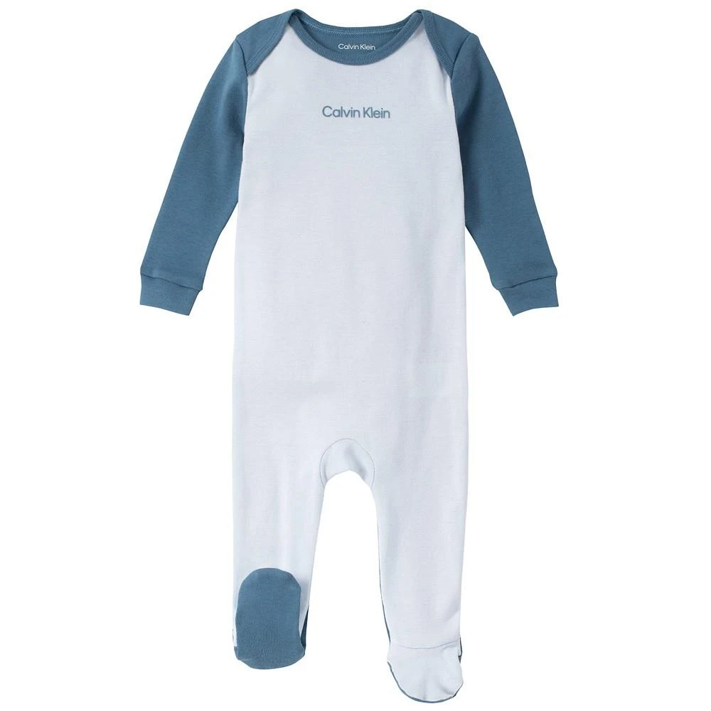 商品Calvin Klein|Baby Boys or Girls Organic Cotton Footed Coverall,价格¥135,第2张图片详细描述