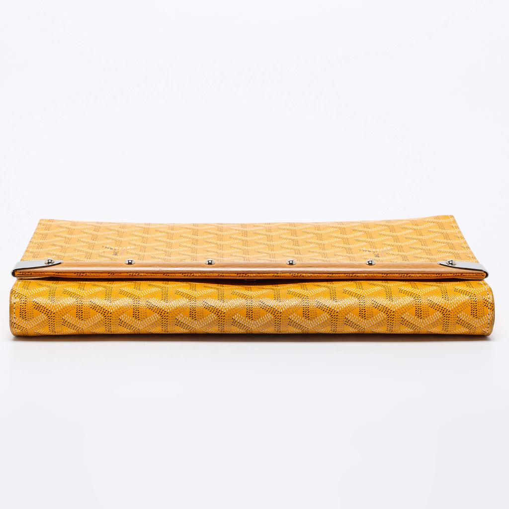 Goyard Yellow Goyardine Coated Canvas Monte Carlo Bois Clutch商品第7张图片规格展示