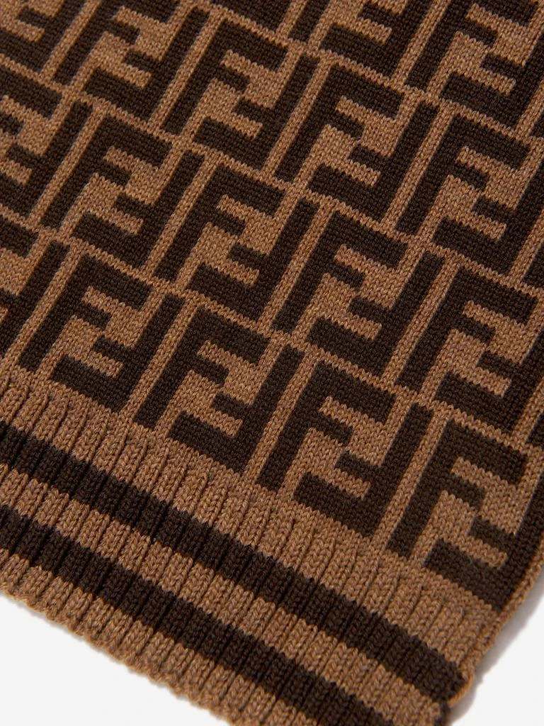 商品Fendi|Fendi Kids Wool Logo Scarf in Brown,价格¥1832,第3张图片详细描述