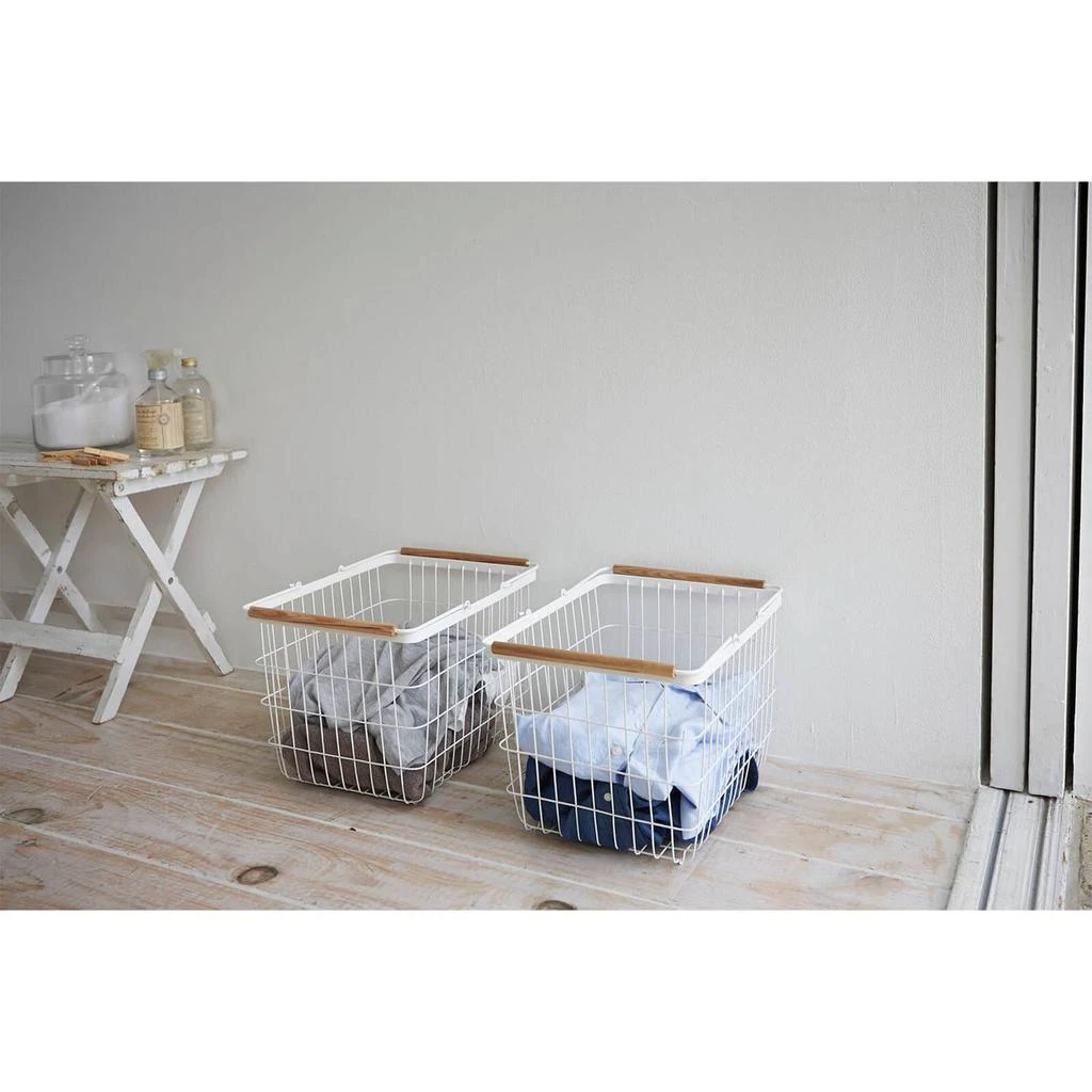商品Yamazaki|Yamazaki Tosca Wire Laundry Basket - White - Medium,价格¥339,第3张图片详细描述