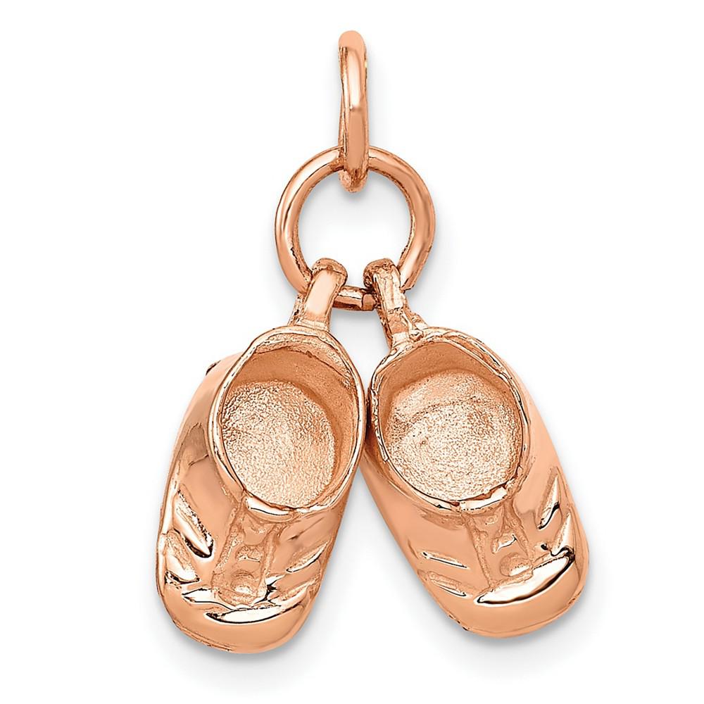 Baby Shoes Charm in 14k Rose Gold商品第1张图片规格展示
