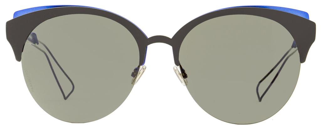 Dior Women's Semi-Rimless Sunglasses DioramaClub G5V2K Matte Black/Blue 55mm商品第2张图片规格展示
