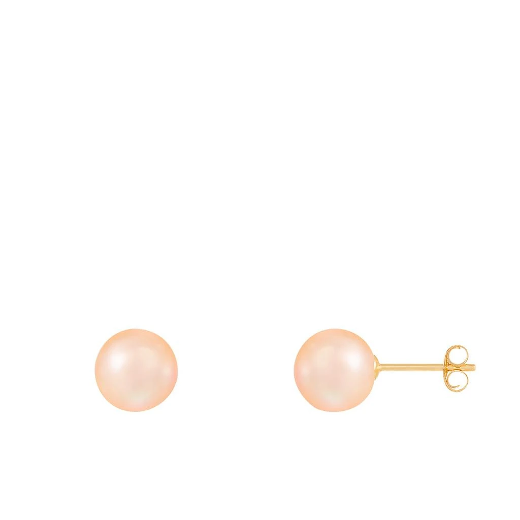 14k Yellow Gold 7-7.5mm Pearl Earrings 商品