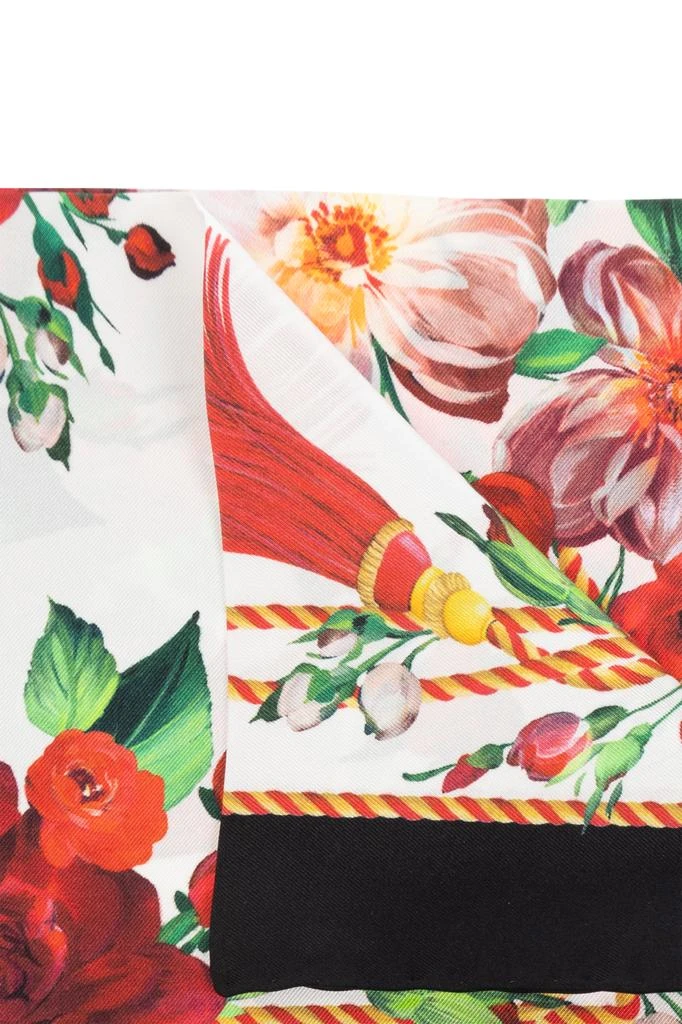 商品Dolce & Gabbana|Silk scarf with floral motif,价格¥2264,第4张图片详细描述