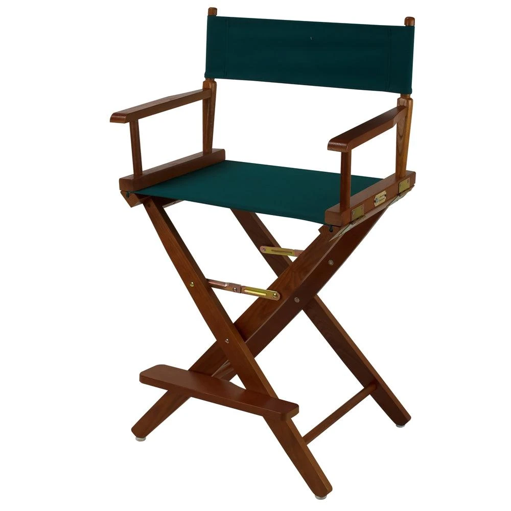 商品American Trails|Extra-Wide Premium 24"  Directors Chair Mission Oak Frame W/Hunter Green Color Cover,价格¥870,第4张图片详细描述