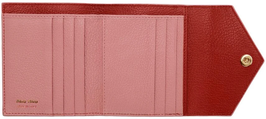 商品Miu Miu|Pink & Red Small Envelope Wallet,价格¥3275,第3张图片详细描述