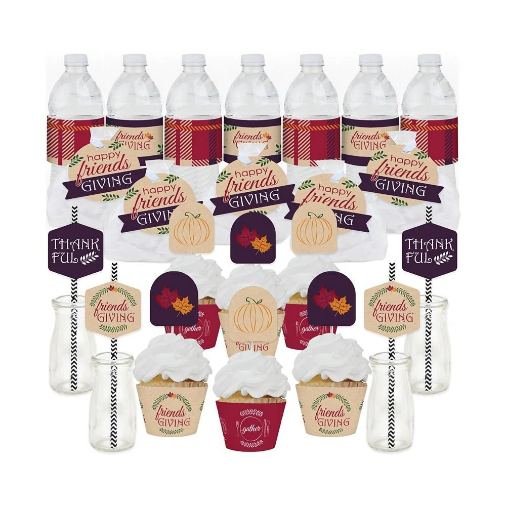 商品Big Dot of Happiness|Friends Thanksgiving Feast Cupcake Fabulous Favor Party Pack 100 Pc,价格¥225,第1张图片