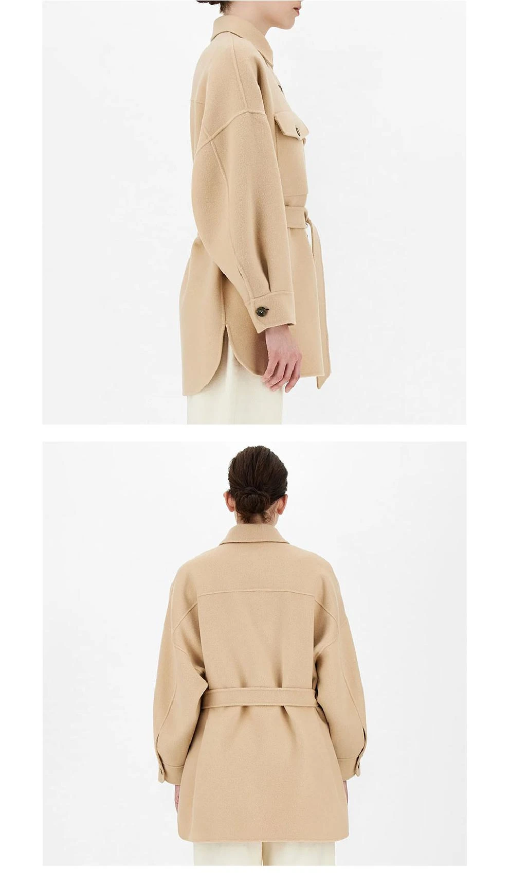 商品Weekend Max Mara|BREDA 驼色纯初剪羊毛大衣【香港仓极速发货】,价格¥5061,第6张图片详细描述