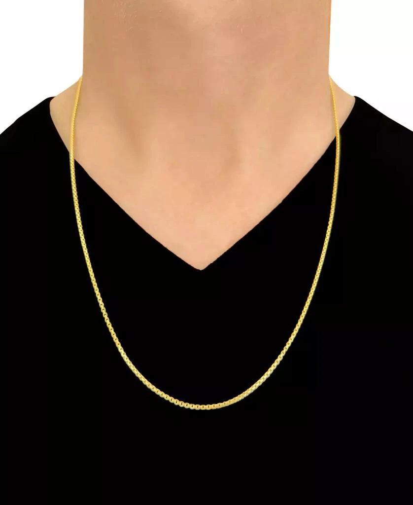 商品Italian Gold|18" Round Box Link Chain Necklace (1-1/2 mm) in 14k Gold,价格¥10799,第3张图片详细描述