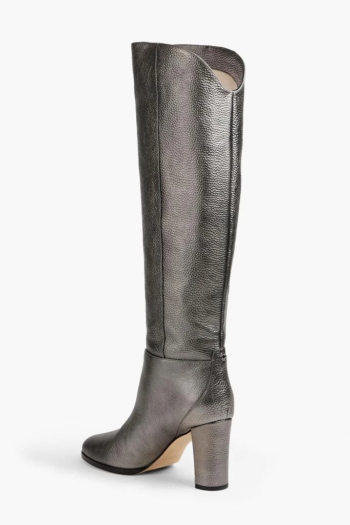 商品Jimmy Choo|Madalie metallic pebbled-leather knee boots,价格¥2846,第3张图片详细描述