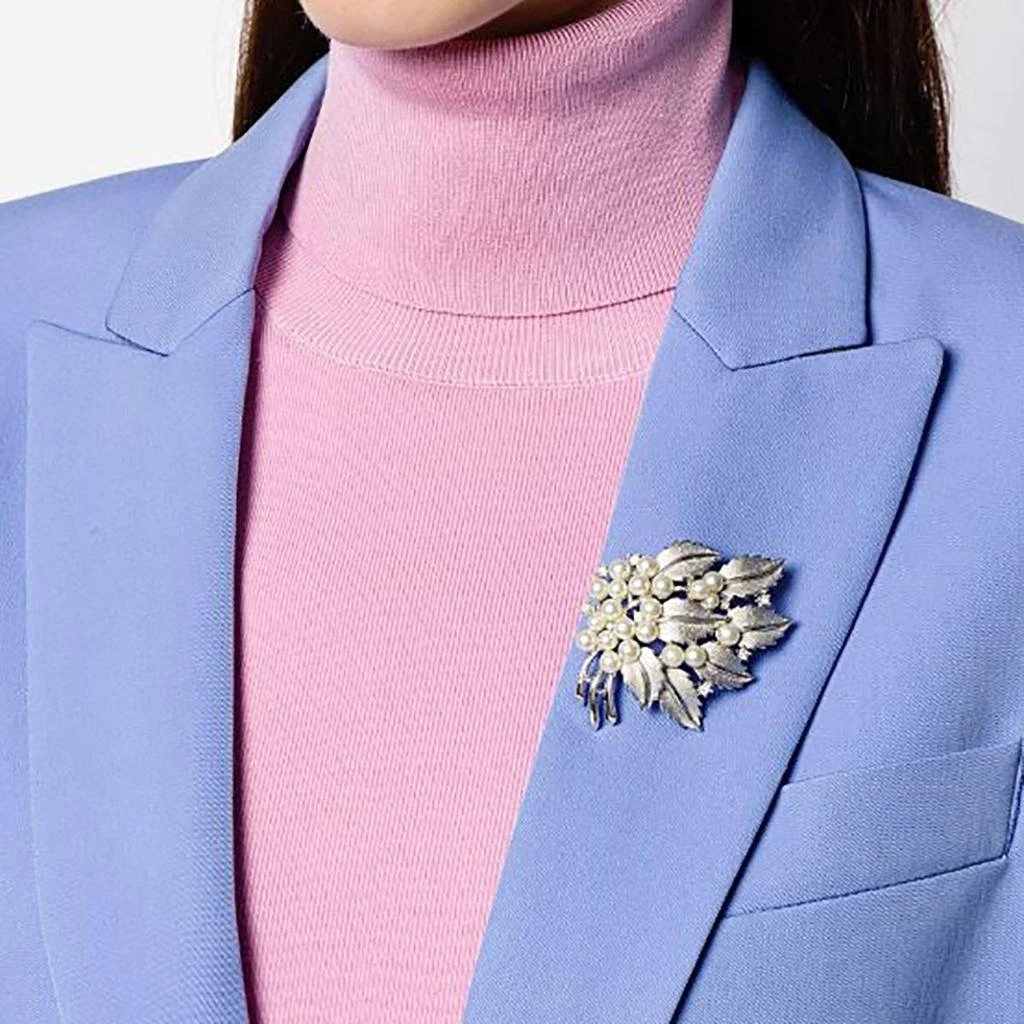 商品[二手中古商品] Susan Caplan Vintage|1960s vintage trifari faux pearl bough brooch,价格¥2906,第2张图片详细描述