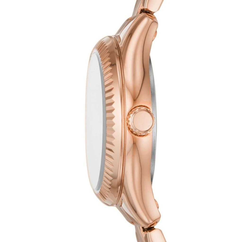 商品Fossil|Fossil Women's Rye Three-Hand Date, Rose Gold-Tone Stainless Steel Watch,价格¥522,第2张图片详细描述
