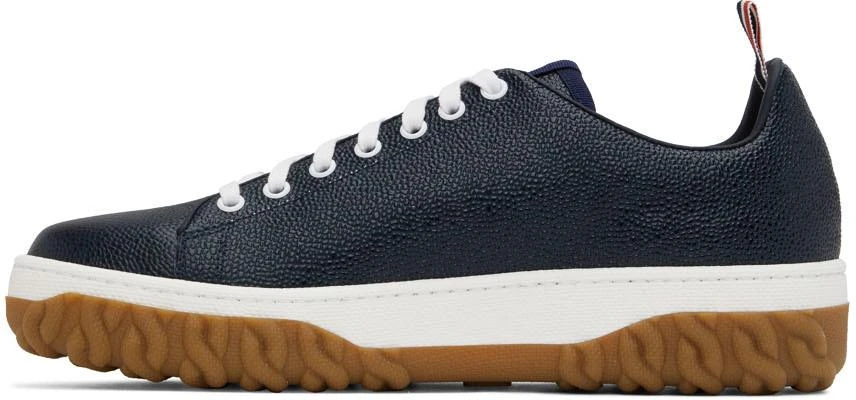 商品Thom Browne|Navy Cable Knit Court Low-Top Sneakers,价格¥2868,第3张图片详细描述