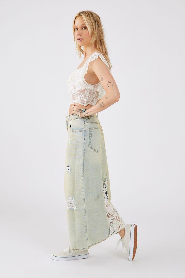 商品BDG|BDG Mindy Denim Maxi Skirt,价格¥374,第7张图片详细描述