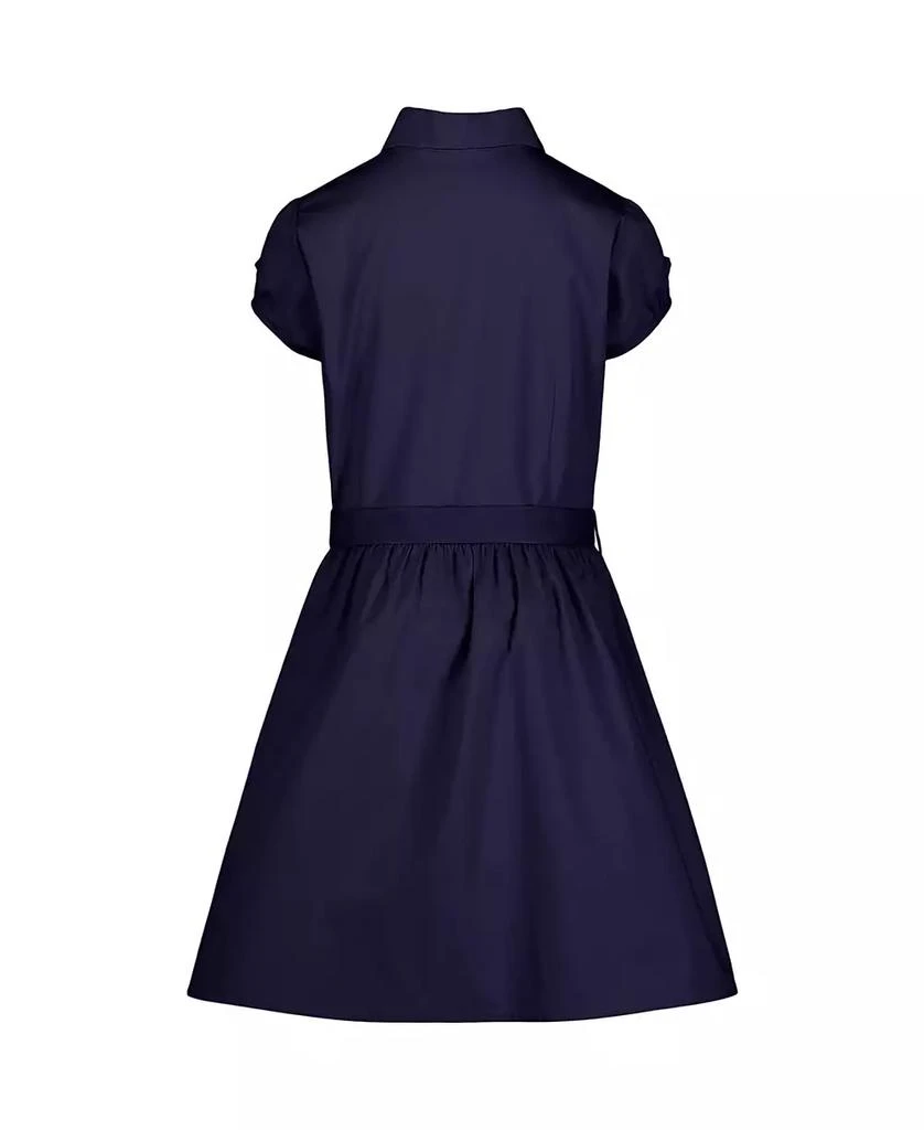 商品Nautica|Plus Girls Uniform Belted Poplin Shirt Dress,价格¥113,第2张图片详细描述