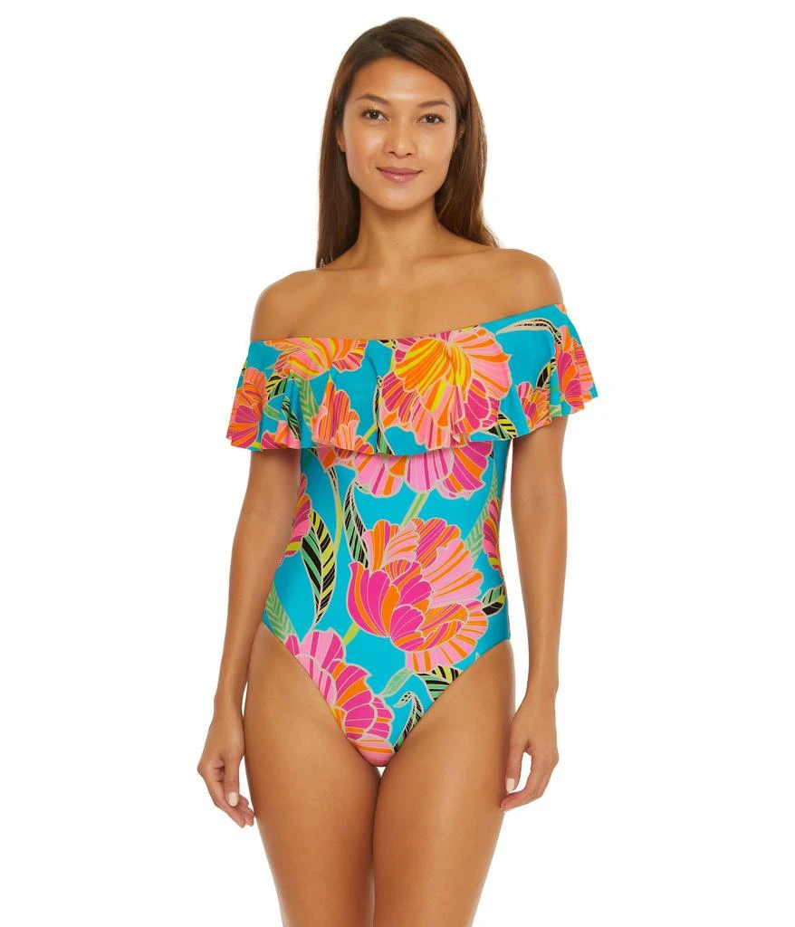 商品Trina Turk|Poppy Ruffle One-Piece,价格¥543,第1张图片