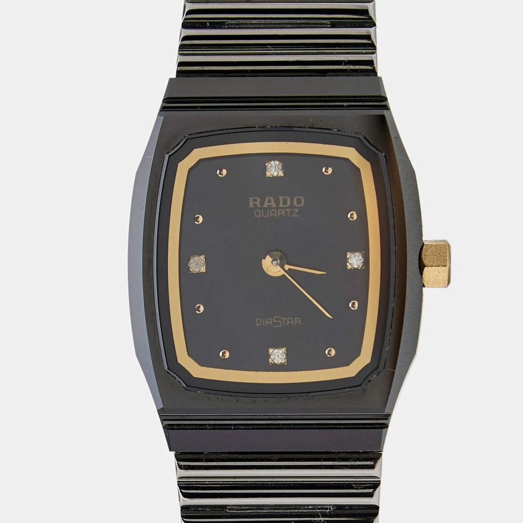 商品[二手商品] Rado|Rado Black DiaStar Tungston Stainless Steel 133.9540.3 Women's Wristwatch 20MM,价格¥2707,第2张图片详细描述