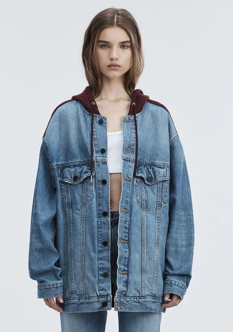 商品Alexander Wang|DAZE MIX OVERSIZED DENIM JACKET,价格¥1491,第5张图片详细描述