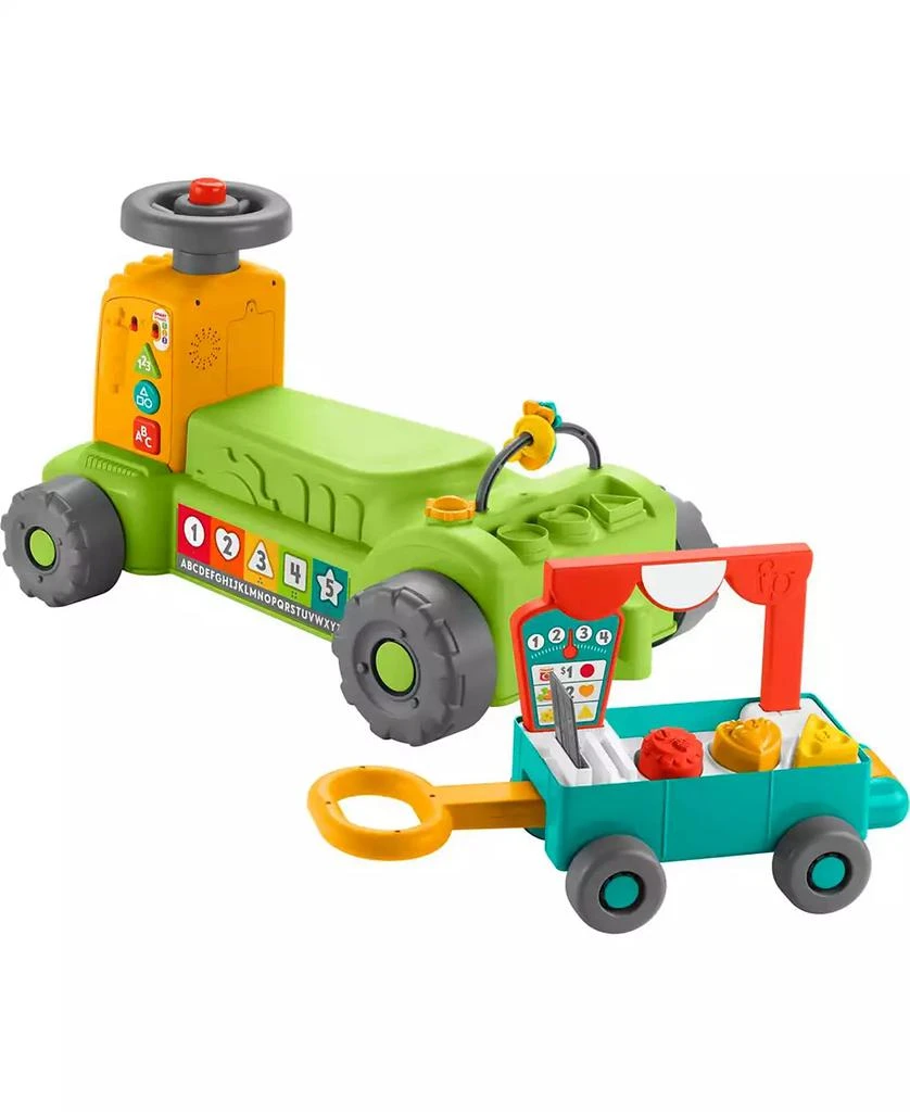 商品Fisher Price|Laugh Learn 4-in-1 Farm to Market Tractor Ride-on Learning Toy,价格¥277,第1张图片