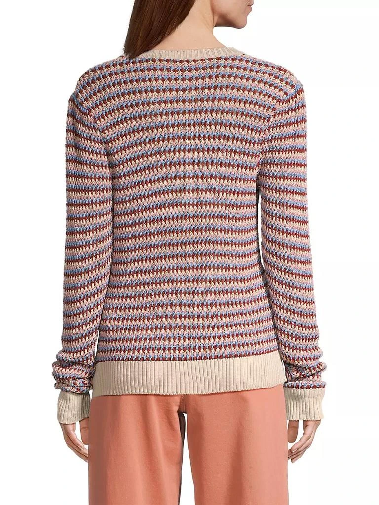商品Weekend Max Mara|Revere Striped Cotton-Blend Sweater,价格¥2423,第5张图片详细描述