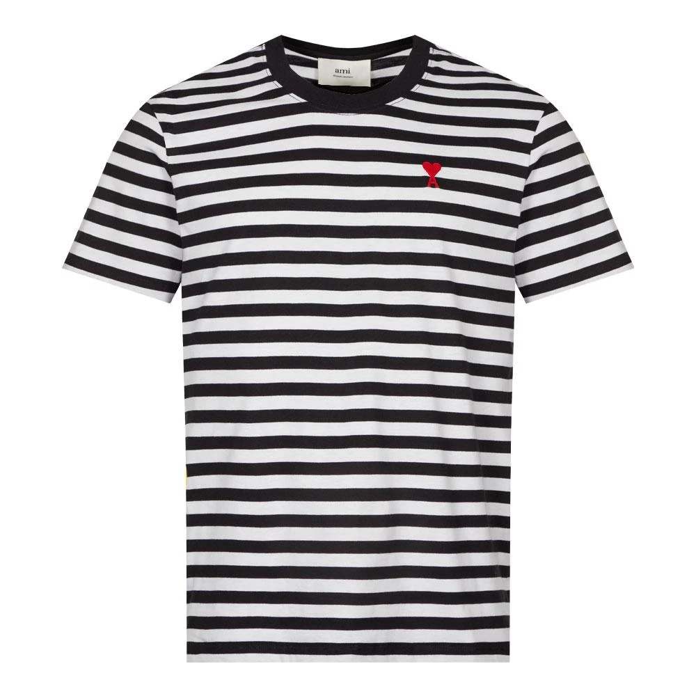 商品AMI|Ami Paris Stripe T-Shirt - Black/ White,价格¥499,第1张图片