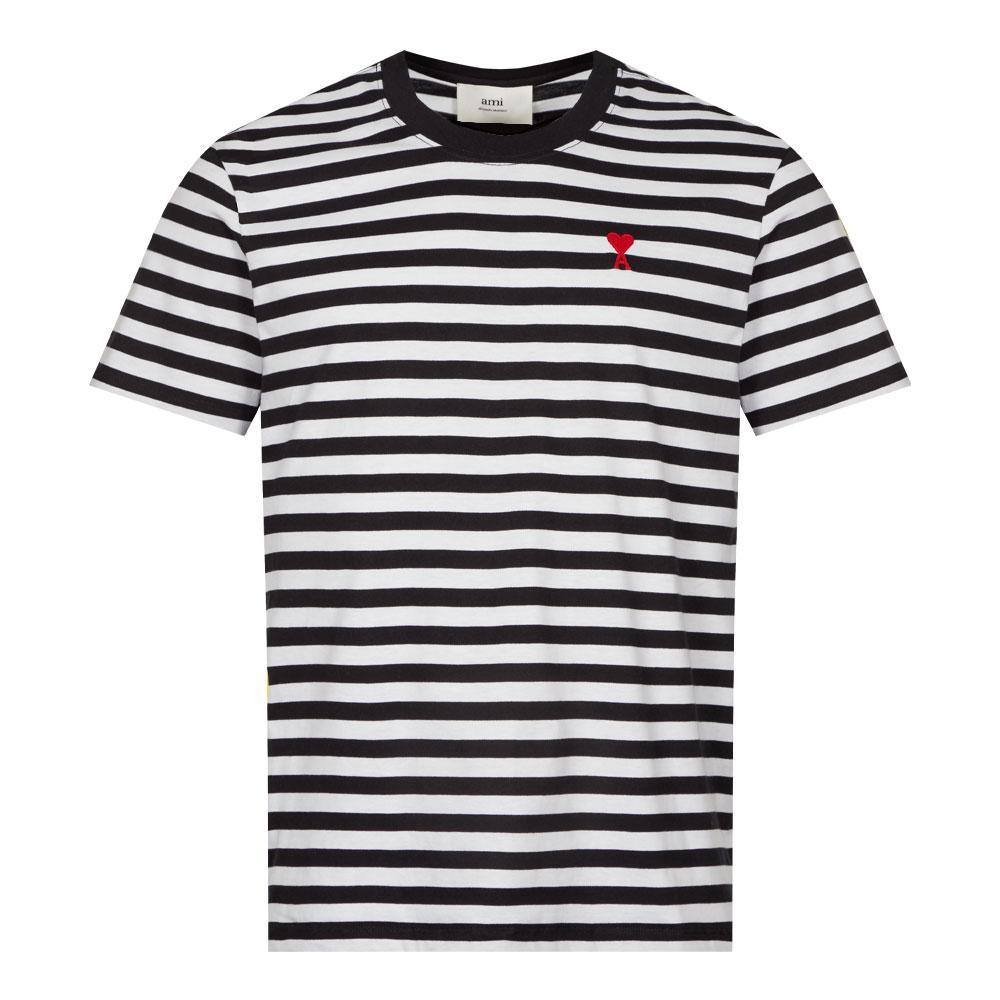 商品AMI|Ami Paris Stripe T-Shirt - Black/ White,价格¥723,第1张图片