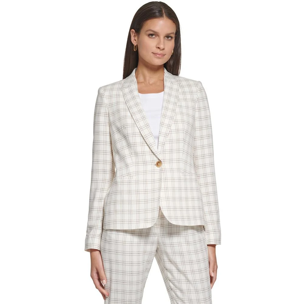 商品Tommy Hilfiger|Women's Plaid One-Button Blazer,价格¥1019,第1张图片