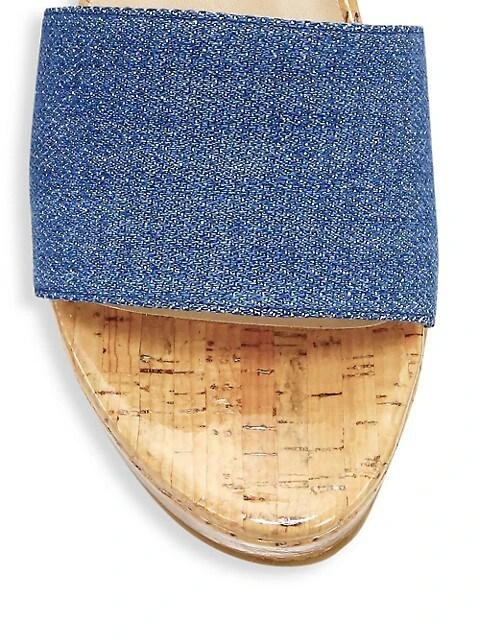 商品Stuart Weitzman|Summer Denim Wedge Sandals,价格¥1046,第4张图片详细描述