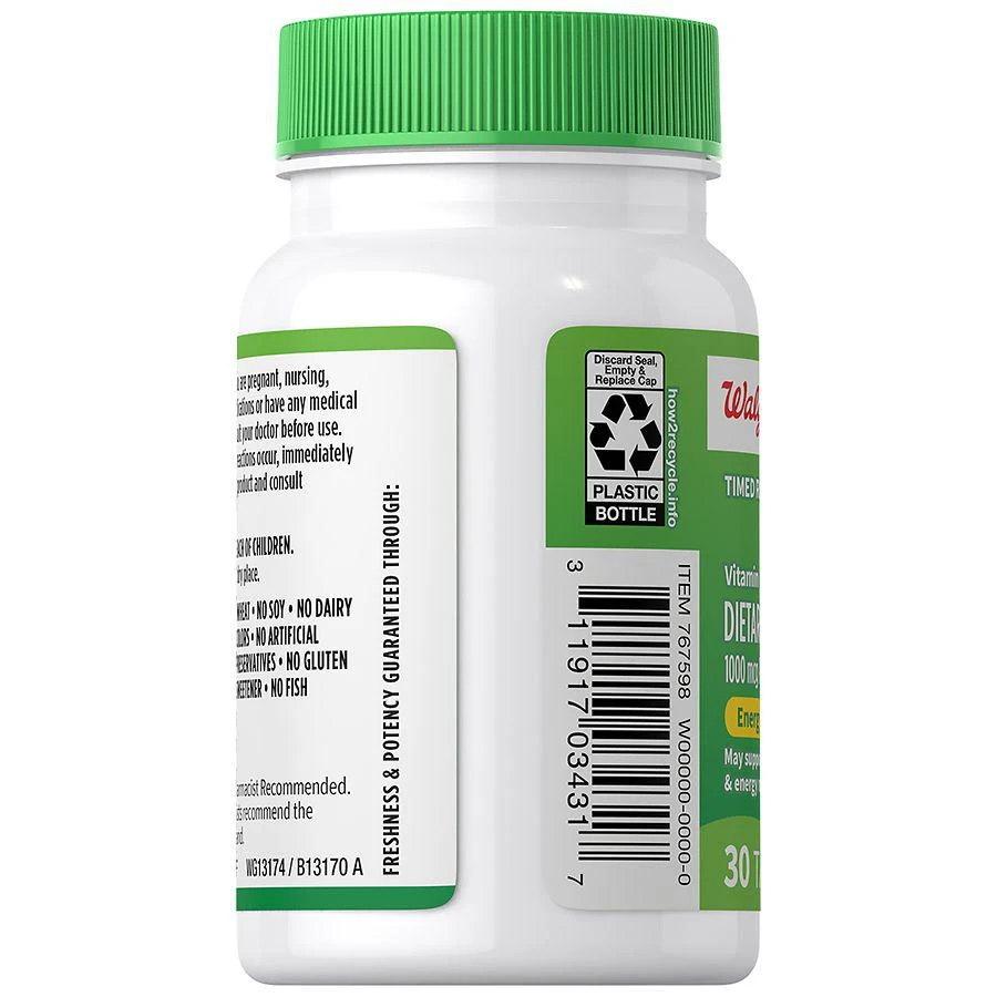 商品Walgreens|Vitamin B12 Tablets,价格¥37,第3张图片详细描述