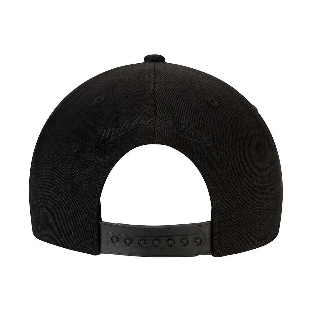 商品Mitchell and Ness|Men's Black and Blue Oklahoma City Thunder Logo Adjustable Central Snapback Hat,价格¥240,第3张图片详细描述