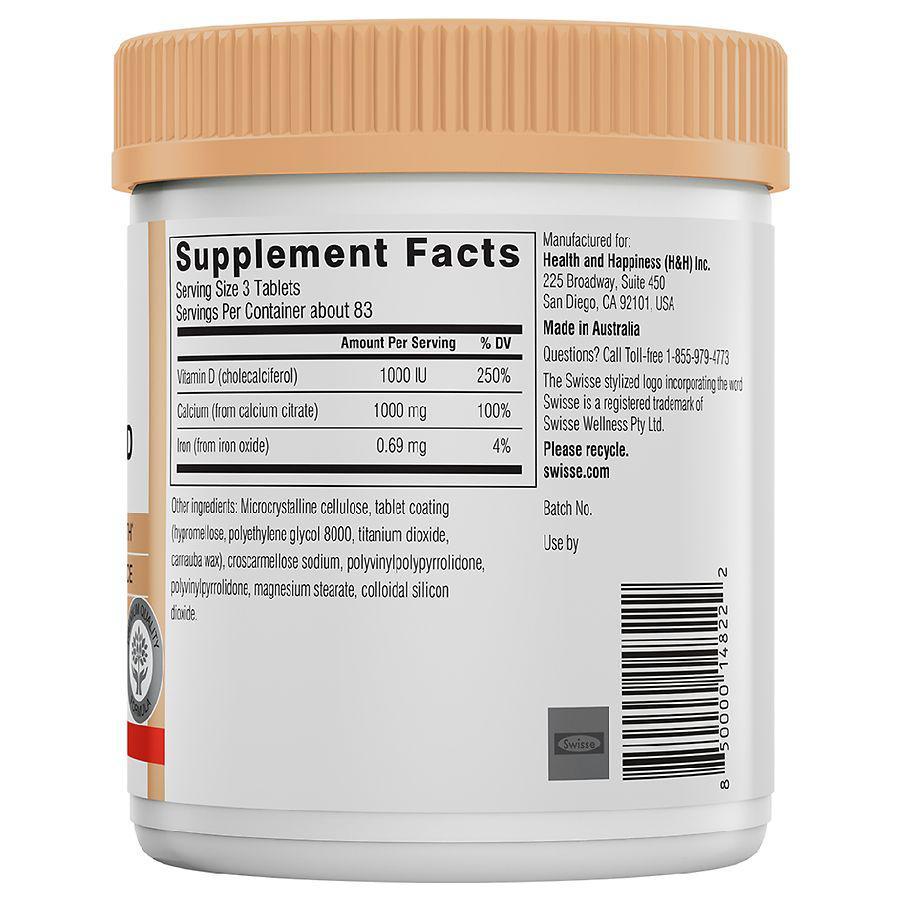 商品Swisse|Ultiboost Calcium + Vitamin D Tablets,价格¥180,第5张图片详细描述
