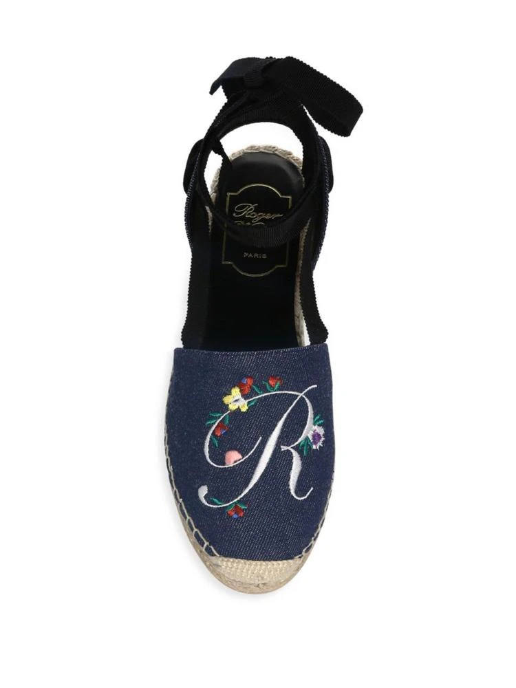 商品Roger Vivier|Embroidered Espadrille Flats,价格¥4416,第4张图片详细描述