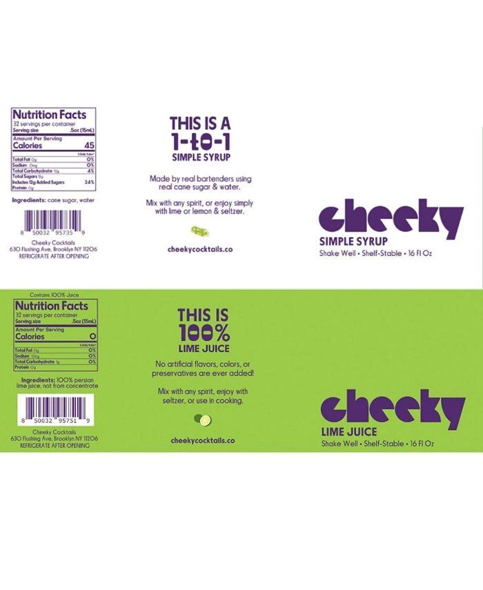 商品Cheeky Cocktails|Gimlet/Daiquiri Set - 16oz,价格¥267,第2张图片详细描述